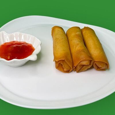 Жареные Спринг-роллы с целой креветкой в Панда бао по цене 390 ₽