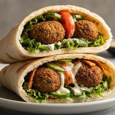 Веганская шаверма с фалафелем в Блин блинский по цене 390 ₽