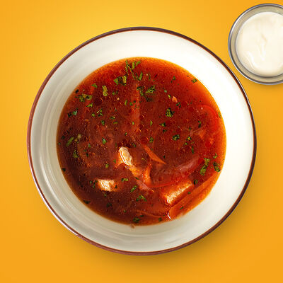 Борщ с курочкой 200/20гр в Густо & Пряно по цене 238 ₽