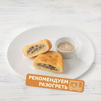 Картофельная зраза с грибами в грибном соусе в Пироговый дворик Пекарня по цене 234 ₽