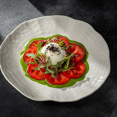 Буррата с соусом из зеленых томатов в Everest continental по цене 1300 ₽