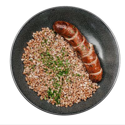 Мясная колбаска с гречкойв Мистер лим по цене 390 ₽