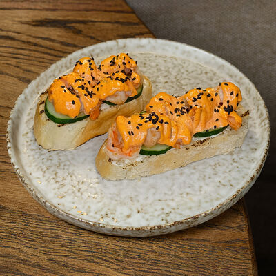 Брускетта с креветкой в БарТо по цене 747 ₽