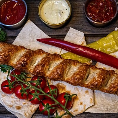 Люля-кебаб из курицы с сыром в Мангал & Кебаб по цене 380 ₽