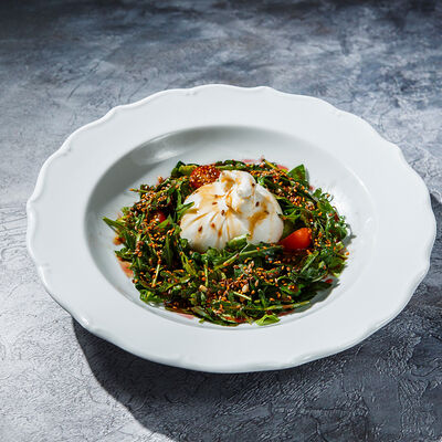 Буррата на подушке из овощей в Гастродача Вселуг по цене 990 ₽