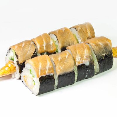 Ролл Филадельфия с тигровой креветкой в Hot-Pizza по цене 540 ₽