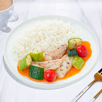 Минтай с овощами и рисом в Магбургер & Братья Караваевы