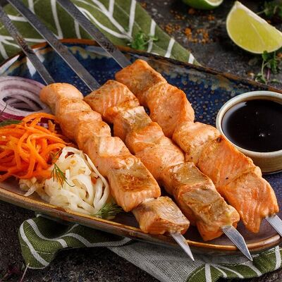 Шашлык из форели в Баклажан в ТЦ 