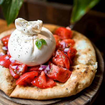 Фокачча с Бурратой и томатами в Сыроварня по цене 920