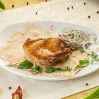 Шашлык из cвинoй корейки с картофелем фри в Полная чаша