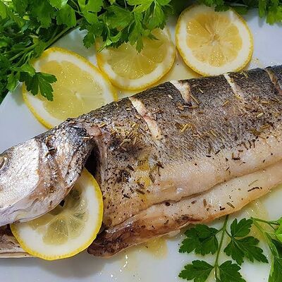 Сибас отварной в Жемчужина по цене 850 ₽