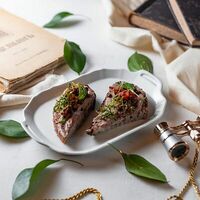 Бутерброды с паштетом из куриной печени и вялеными томатами в Ресторан ЩЕПКИНЪ