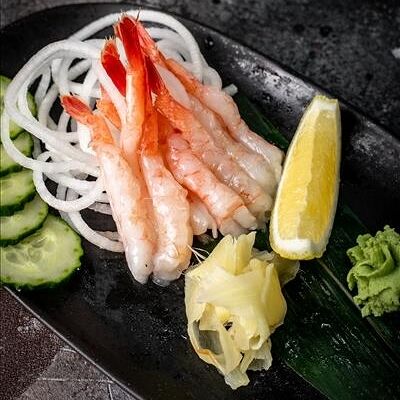 Сашими с креветкой Ама эби в Хочу Краба Суши Маркет по цене 850 ₽