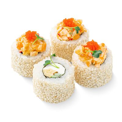 Запеченный ролл Тартар кальмар спайси в Сушивёсла по цене 330