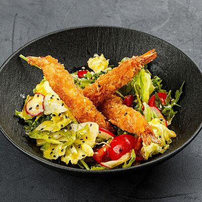 Салат с креветкой темпура в Brooklyn Bowl по цене 649 ₽