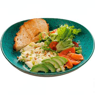 Скрэмбл с неркой и авокадо в Омлет станция по цене 690 ₽