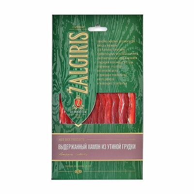 Выдержанный хамон Zalgiris из утиной грудки в Азбука Вкуса Экспресс Меню по цене 497 ₽