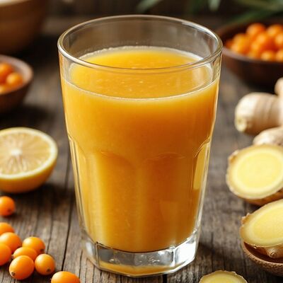 Морс Облепиха-имбирь-мед в Panasian Food по цене 225 ₽