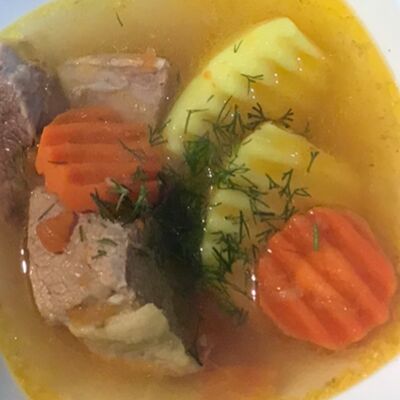 Суп-шурпа с говядинойв Аура по цене 320 ₽