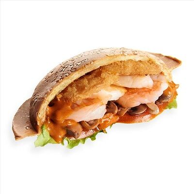 Уфо бургер с креветками Том ям в Kannam chicken по цене 478 ₽