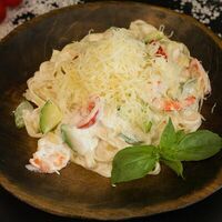 Паста с креветками и цукини в Pizza&Pasta