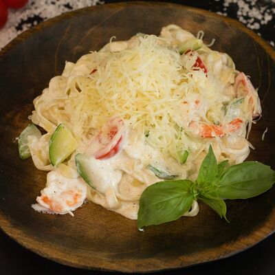 Паста с креветками и цукини в Pizza&Pasta по цене 600 ₽