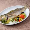Сибас на гриле с овощами гриль и муссом Сиртаки в Chento по цене 1210