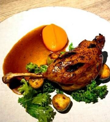 Утка конфи с фейхоа и морковным пюре в She по цене 1250 ₽