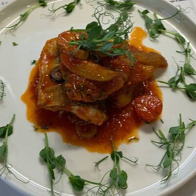 Горбуша по-сицилийски в Мятный Трюфель по цене 780 ₽