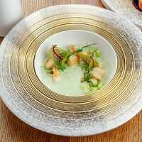 Холодный суп с креветками и огурцом в Витебский трактир