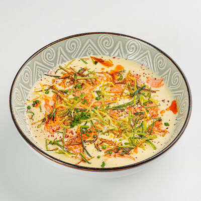 Картофельный крем-суп с копченым лососем в Южанин по цене 112000 сум