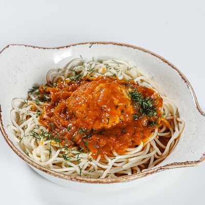 Спагетти по-флотскив Фабрика по цене 215 ₽