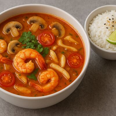 Том ям с креветками и кальмарами (большой) в Bao Bao Лапша по цене 839 ₽