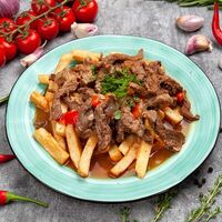 Картофель фри с мясом в Чайхана Аджва