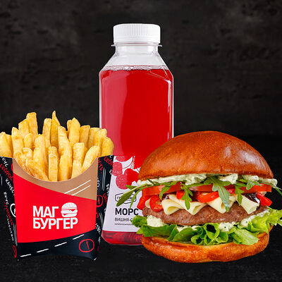 Комбо Итальянский бургер и морс в Магбургер & Братья Караваевы по цене 475