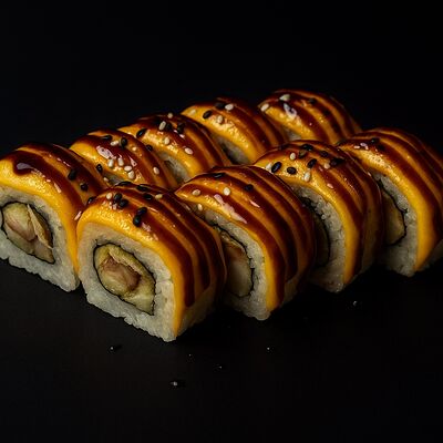 Запеченный ролл с окунем и сыром чеддер в Гастробар ЖАРА по цене 430 ₽