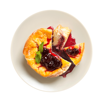 Запеканка творожная с вишней в Азбука Вкуса Экспресс Меню по цене 263 ₽