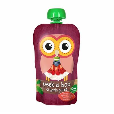 Пюре греческий йогурт с ягодами с 6 месяцев Peek-a-boo Испания в Азбука Вкуса Экспресс Меню по цене 142 ₽