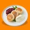 Сырники с брусникой и сметаной в Vaffel по цене 430
