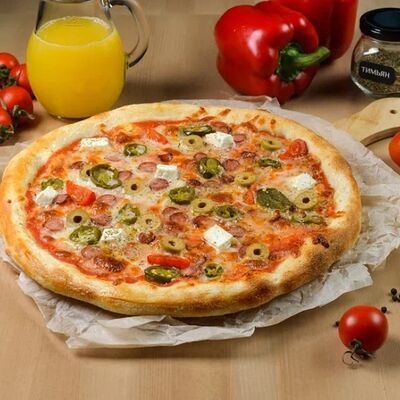 Пицца Диаволо острая с халапеньо в Park cafe по цене 760 ₽