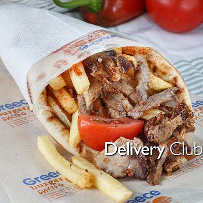 Пита гиро с куриным бифштексомв Greece Burger по цене 420 ₽