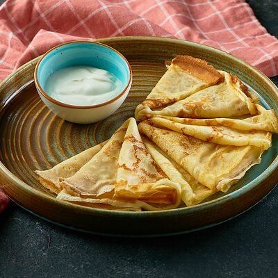 Румяные блинчики с топпингом на выбор в ЛарисуВаннуХочу по цене 160