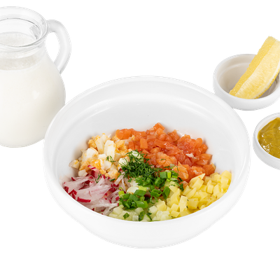 Окрошка с семгой в Пархаус по цене 750 ₽