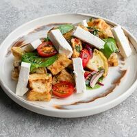 Салат с хрустящими баклажанами в Печка