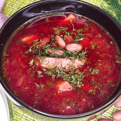 Борщ сфасолью постный на овощном бульоне в Грильфуд по цене 395 ₽