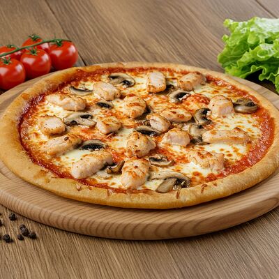 Пицца с курицей и грибами в Шашлычная 1 по цене 790 ₽