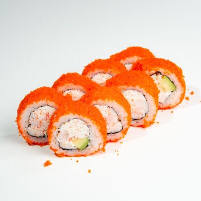 Калифорния с креветкой, авокадо и волокнами снежного краба (8 шт.) в ЁБИСАН по цене 1199 ₽