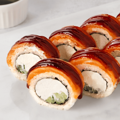 Карамельная филадельфия гриль Биг в Японский домик по цене 1018 ₽