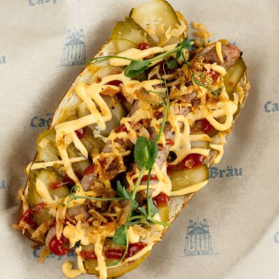 Хот-дог с нюрнбергскими колбасками в CASPARY BRAU по цене 670 ₽