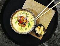 Сырный суп-пюре с мидиями в Papaya